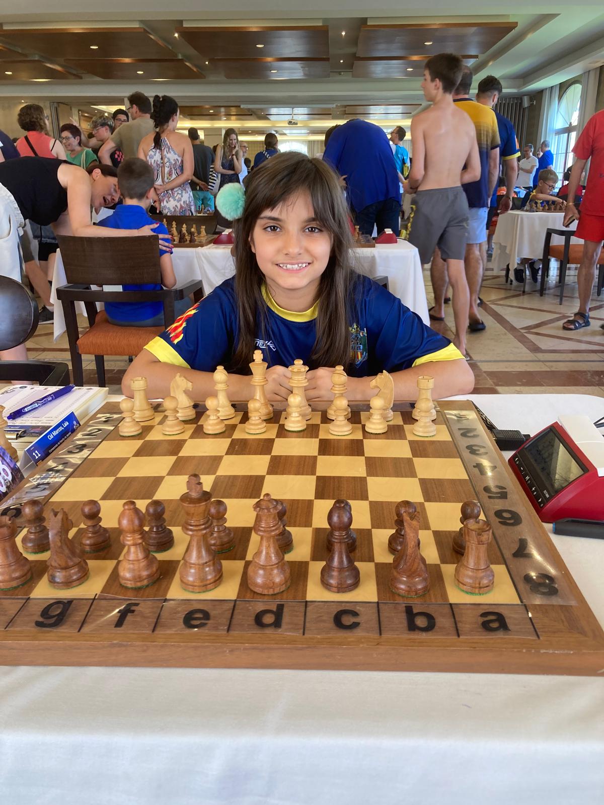 L'escaquista Laia Cid, Campiona d'Espanya sub10. FOTO: Cedida