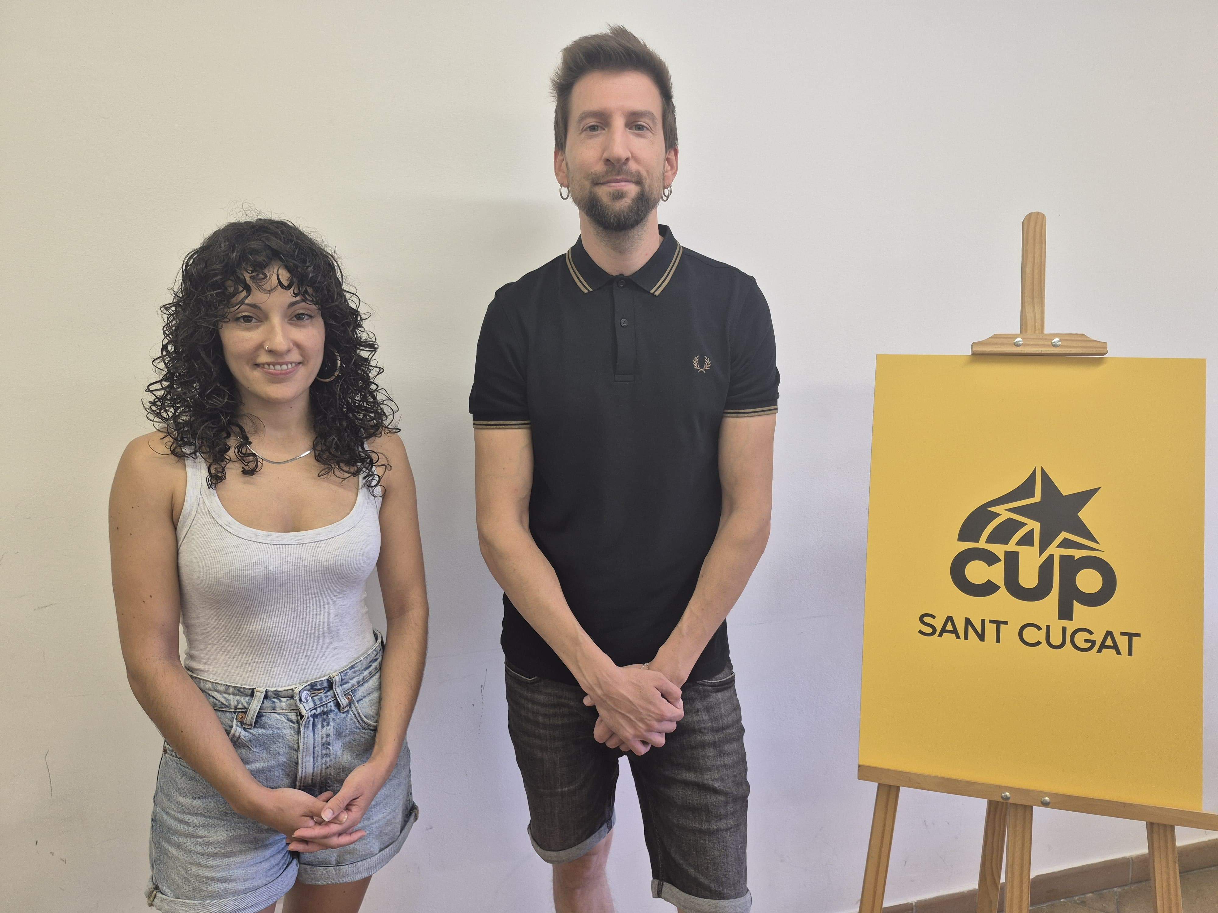 Ariadna Sierra i Marco Simarro, regidors de la CUP Sant Cugat FOTO: TOT