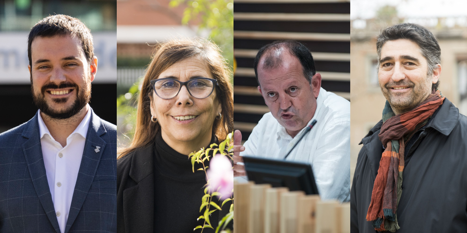 Alcaldes accidentals del 2025. D'esquerra a dreta: Bernat Picornell, Cristina Paraira, Carles Brugarolas i Jordi Puigneró. FOTO: TOT Sant Cugat