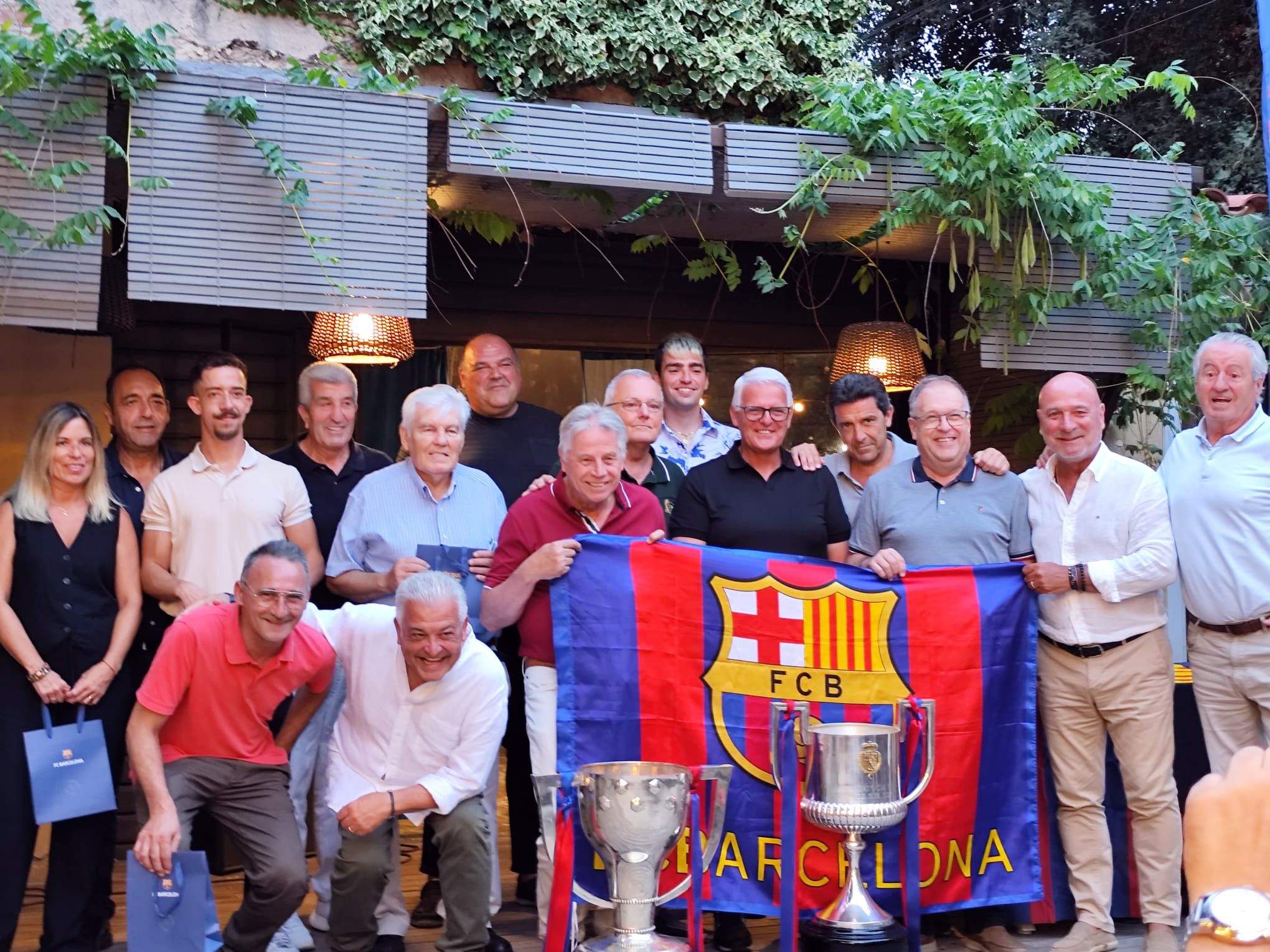 La PB Sant Cugat, al tradicional sopar de l’Agrupació de Penyes de Futbol del FC Barcelona. FOTO: PB Sant Cugat