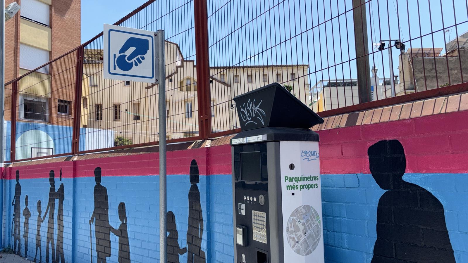 Zona blava d'aparcament a Sant Cugat. FOTO: TOT Sant Cugat