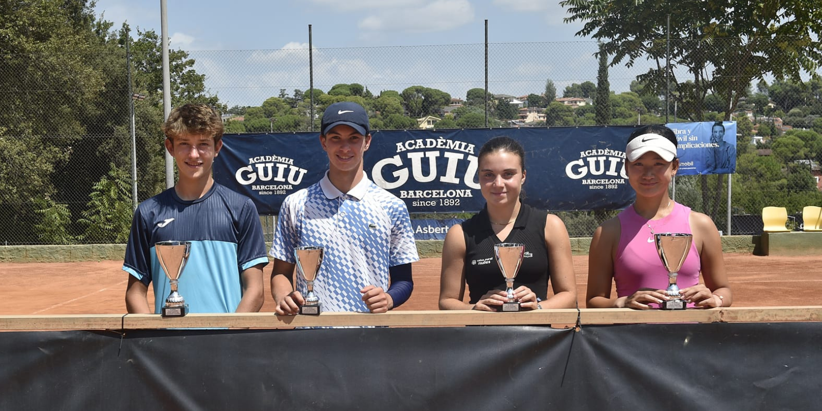 Els 4 finalistes del torneig ITF J60 del Club Esportiu Valldoreix. FOTO: Club Esportiu Valldoreix