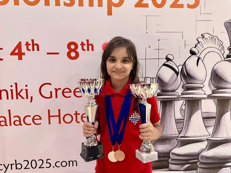 Laia Cid, subcampiona de partides Blitz i medalla de bronze de partides ràpides d'Europa. FOTO: Cedida