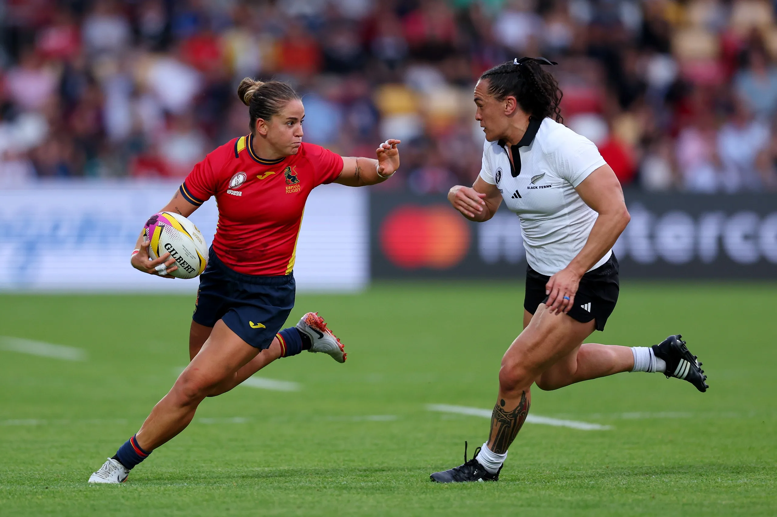 La santcugatenca Amàlia Argudo en el partit davant Nova Zelanda del Mundial de Rugbi. FOTO: Morgan Harlow – World Rugby Cup