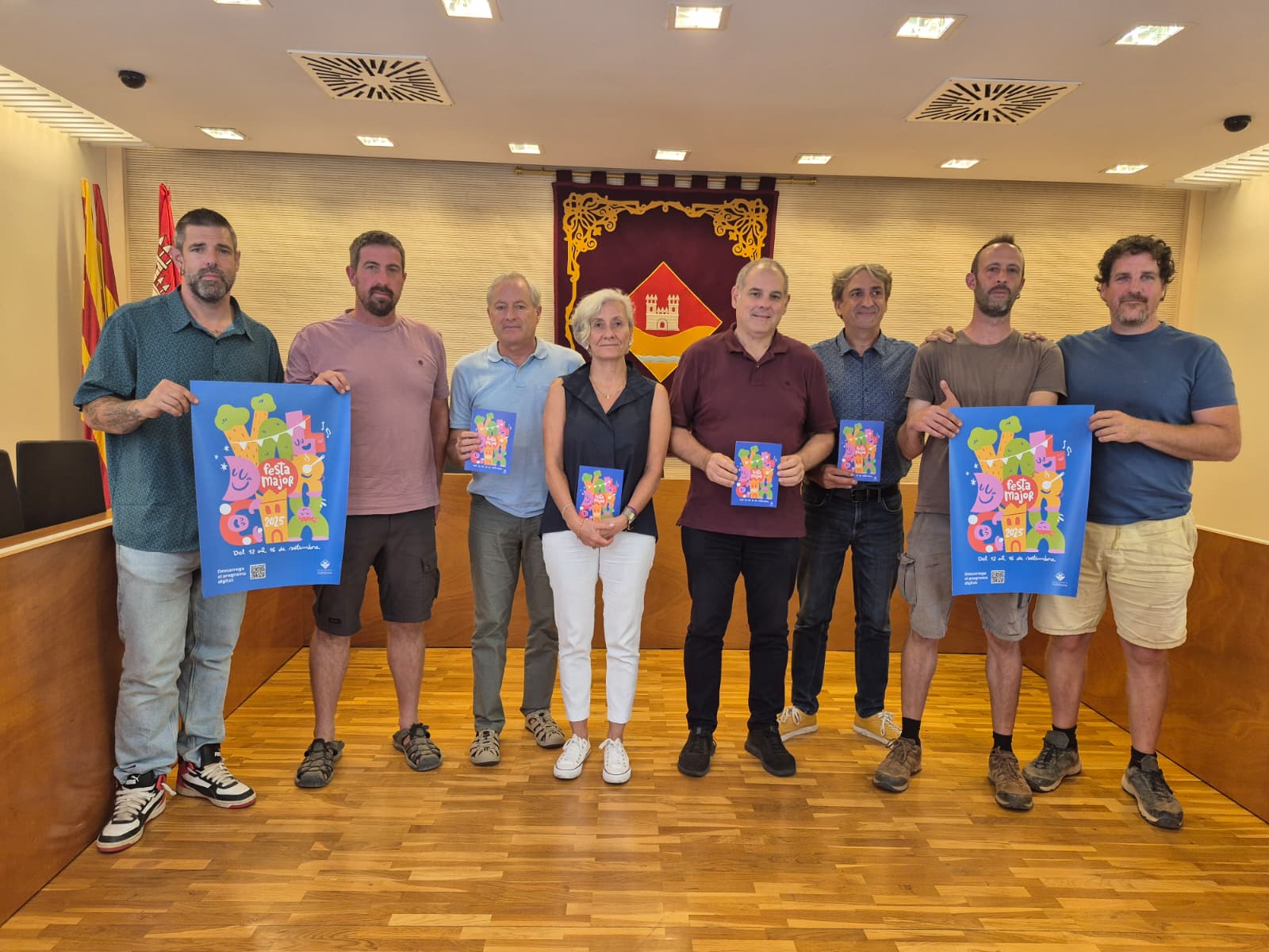 Presentació de la Festa Major amb els quatre pregoners, el president i els vocals del govern de Valldoreix FOTO: TOT Sant Cugat