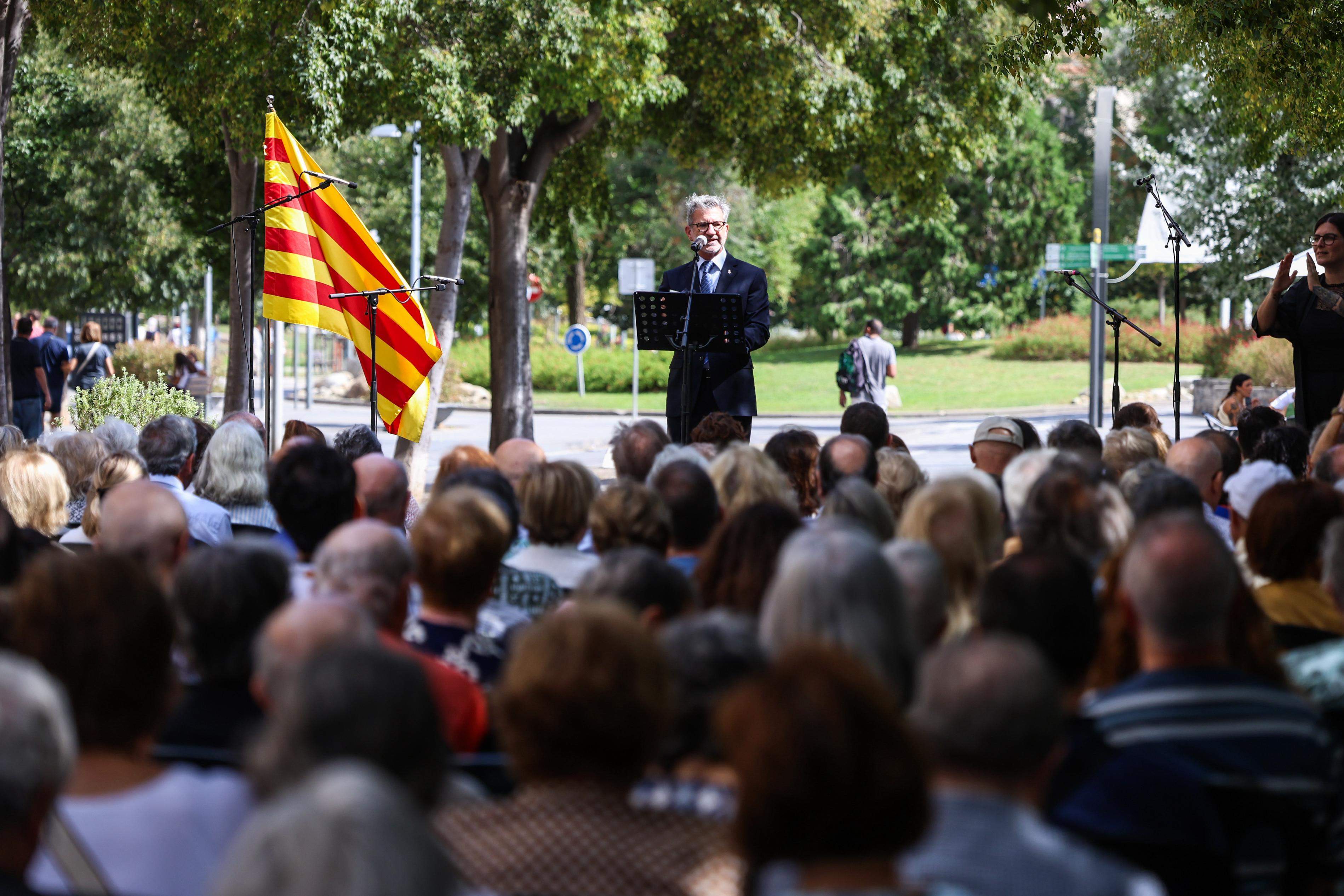 Acte institucional Diada Nacional de Catalunya a Sant Cugat i actuació Coral Sant Cugat del Club Muntanyenc. FOTO: Ajuntament