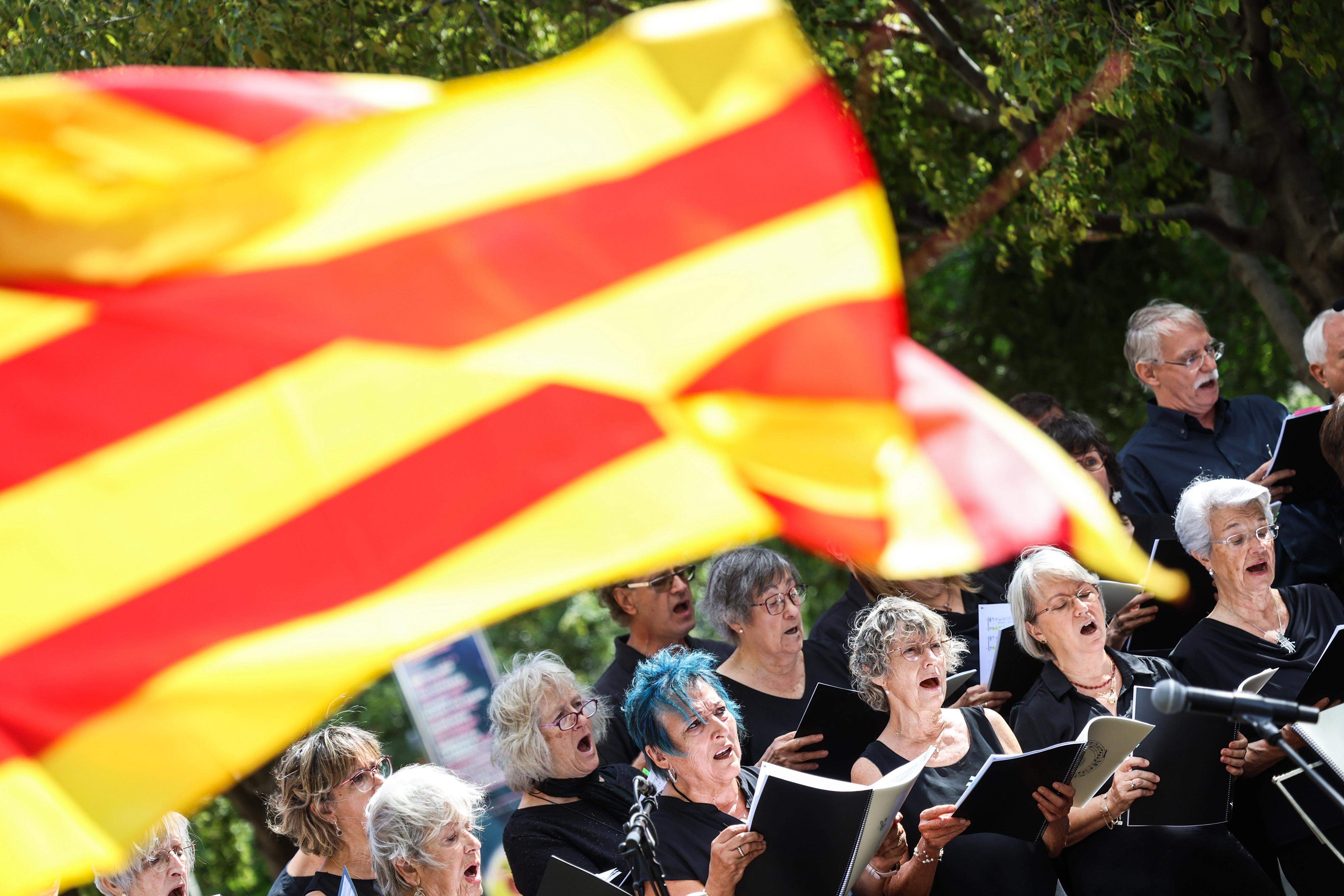 Acte institucional Diada Nacional de Catalunya a Sant Cugat i actuació Coral Sant Cugat del Club Muntanyenc. FOTO: Ajuntament