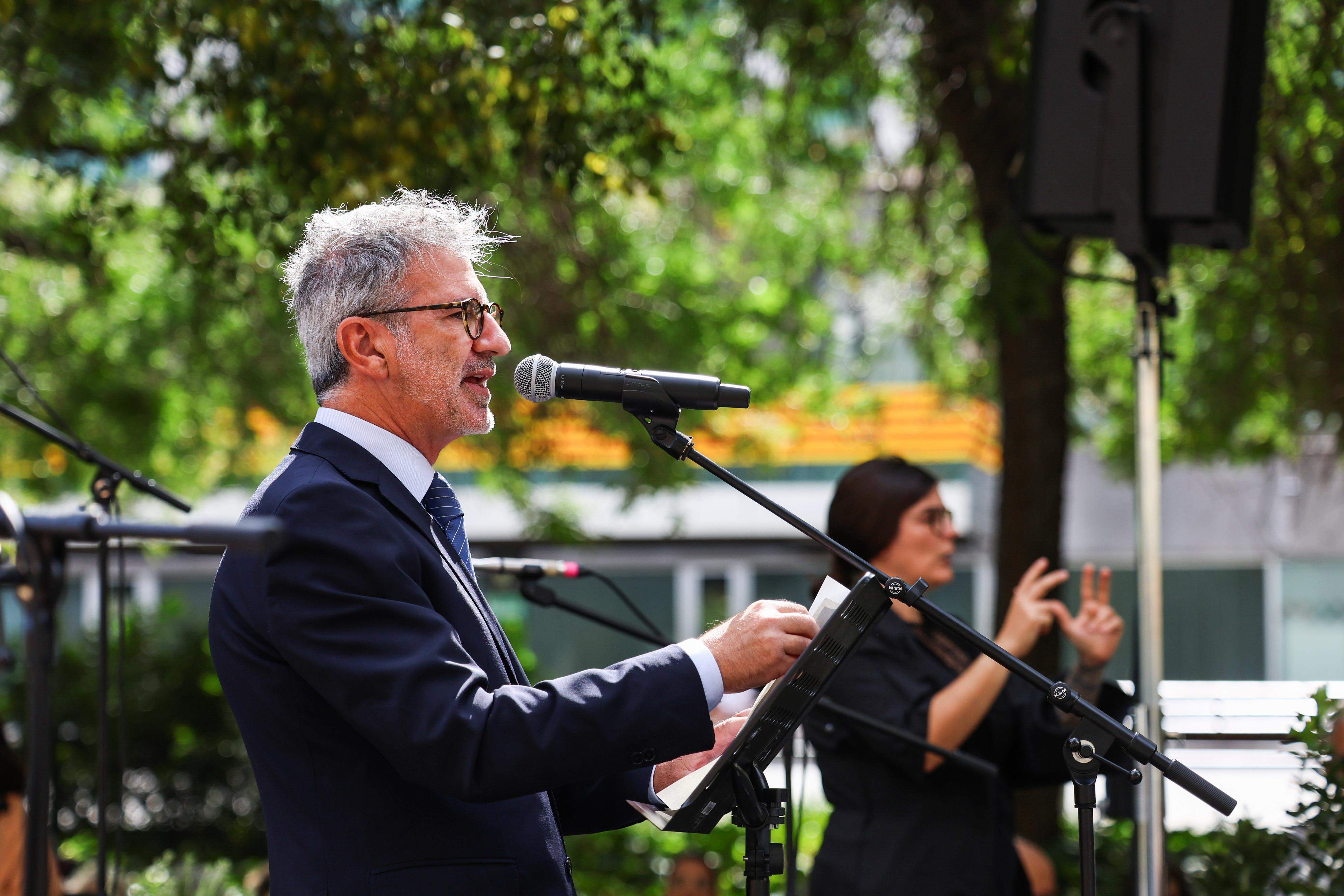 Acte institucional Diada Nacional de Catalunya a Sant Cugat i actuació Coral Sant Cugat del Club Muntanyenc. FOTO: Ajuntament