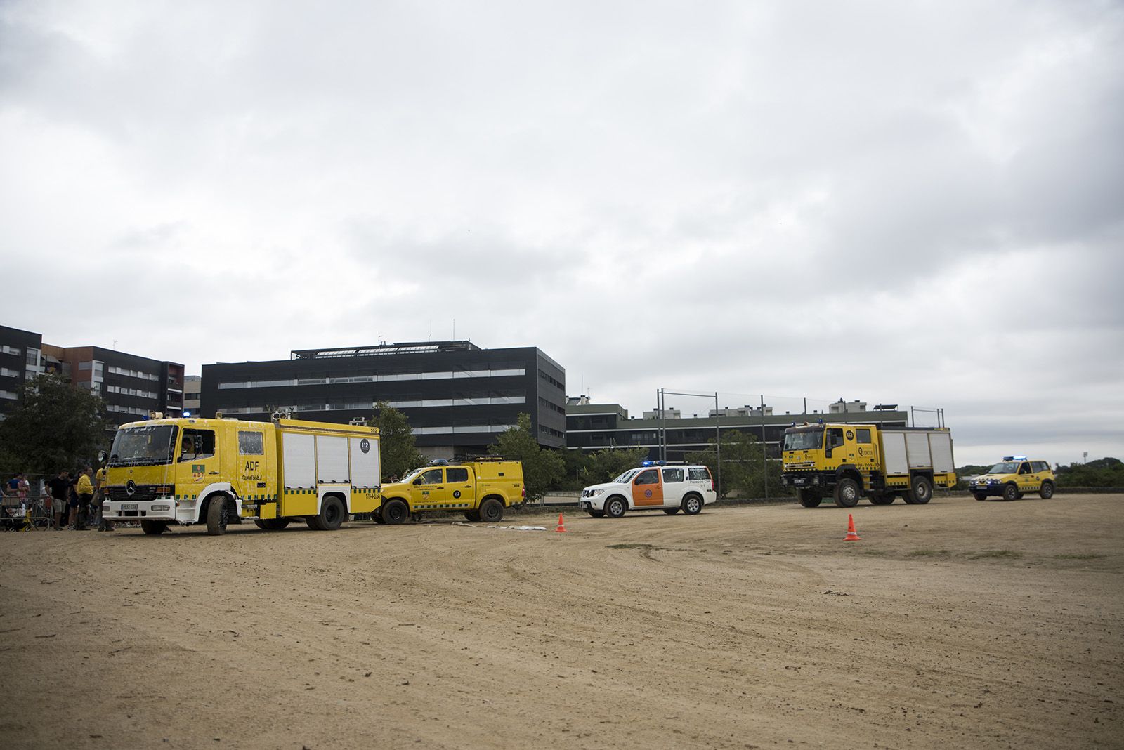 Circuit d'activitats amb ADF, Policia Local, Mossos d'Esquadra i Protecció Civil. FOTO: Bernat Millet.