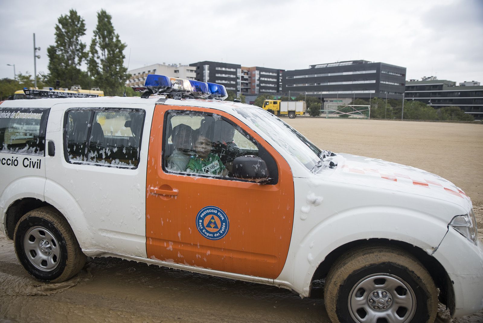 Circuit d'activitats amb ADF, Policia Local, Mossos d'Esquadra i Protecció Civil. FOTO: Bernat Millet.