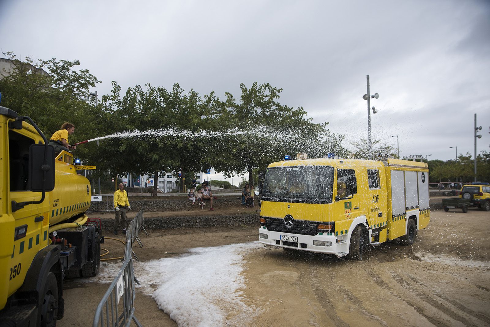 Circuit d'activitats amb ADF, Policia Local, Mossos d'Esquadra i Protecció Civil. FOTO: Bernat Millet.