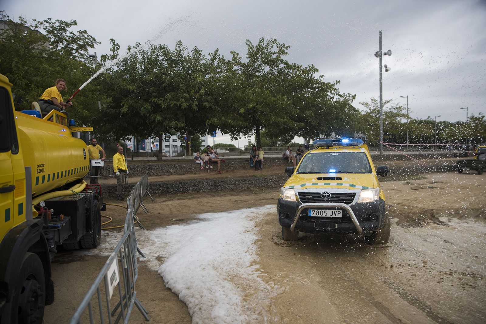 Circuit d'activitats amb ADF, Policia Local, Mossos d'Esquadra i Protecció Civil. FOTO: Bernat Millet.