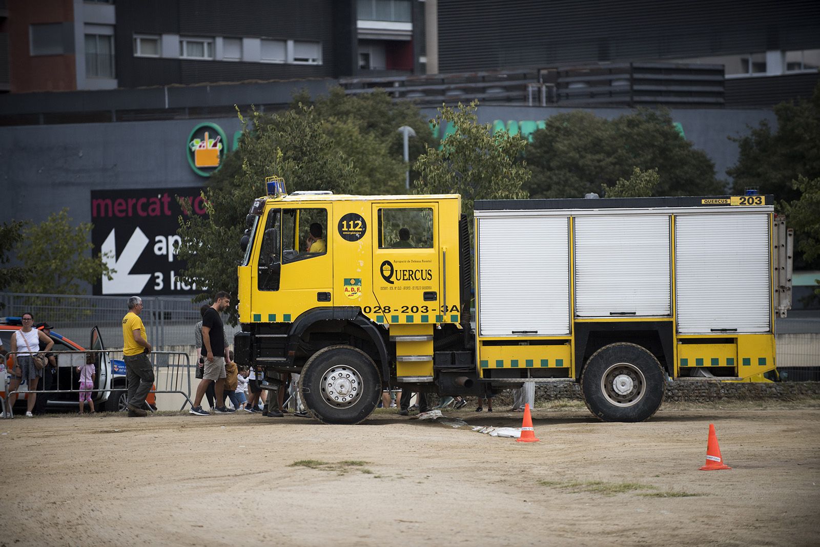Circuit d'activitats amb ADF, Policia Local, Mossos d'Esquadra i Protecció Civil. FOTO: Bernat Millet.
