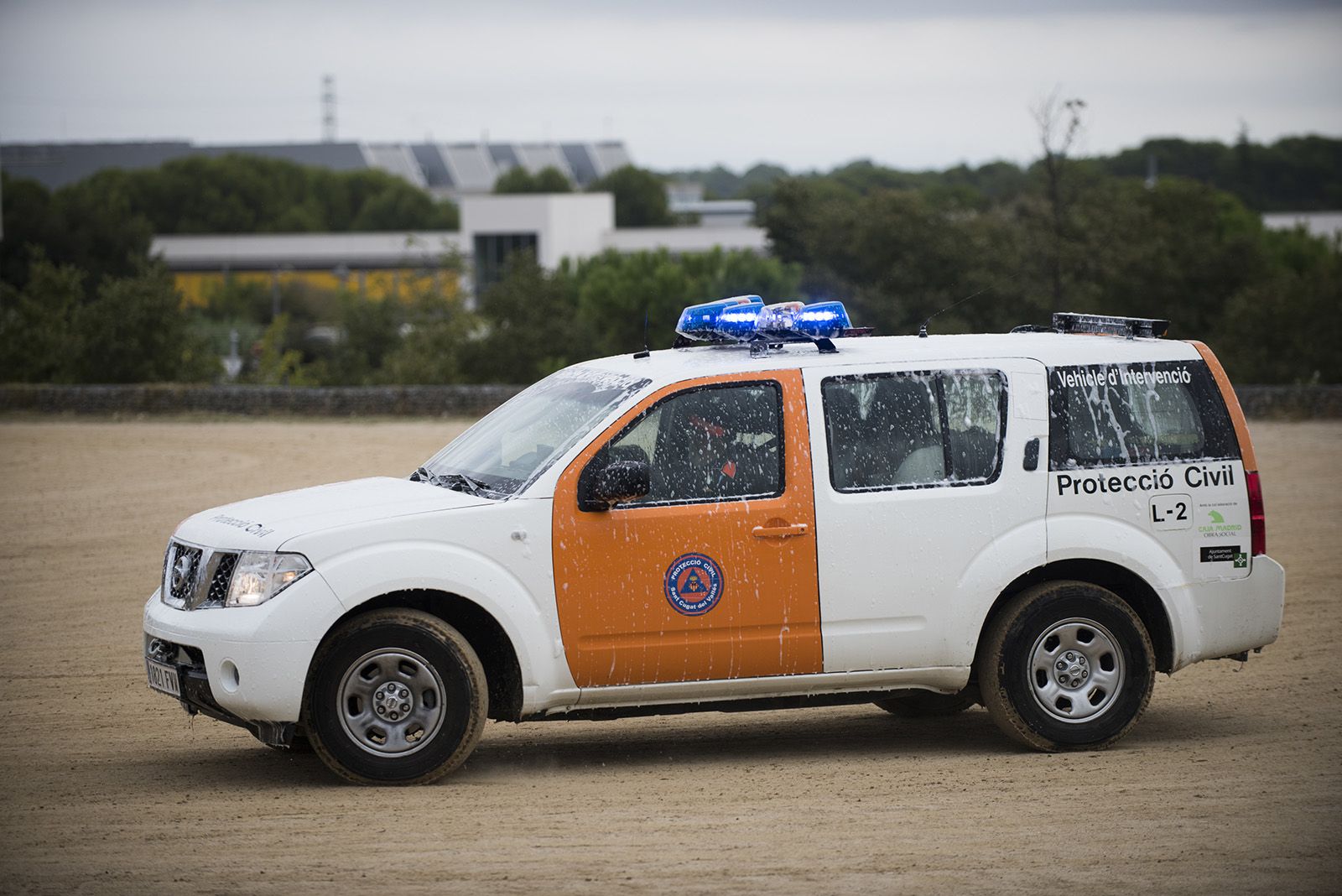 Circuit d'activitats amb ADF, Policia Local, Mossos d'Esquadra i Protecció Civil. FOTO: Bernat Millet.