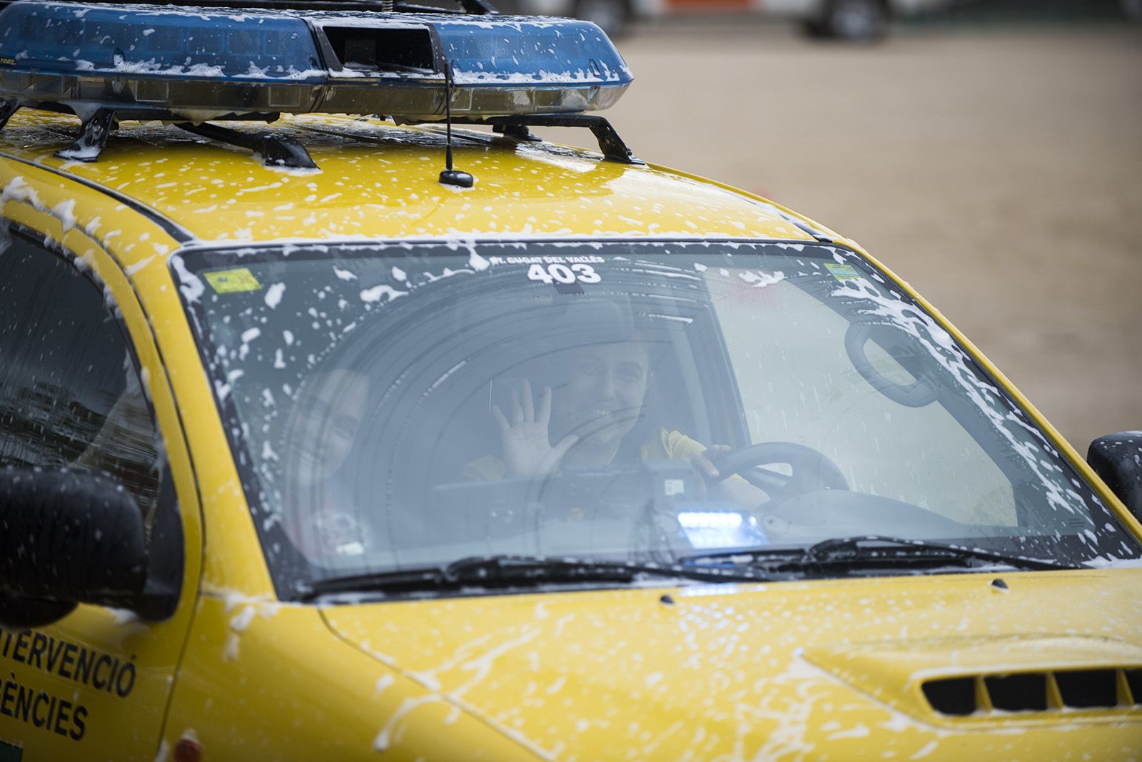 Circuit d'activitats amb ADF, Policia Local, Mossos d'Esquadra i Protecció Civil. FOTO: Bernat Millet.