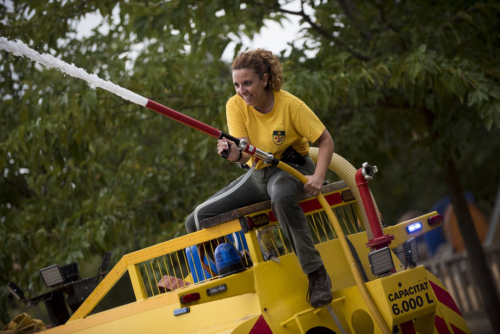 Circuit d'activitats amb ADF, Policia Local, Mossos d'Esquadra i Protecció Civil. FOTO: Bernat Millet.