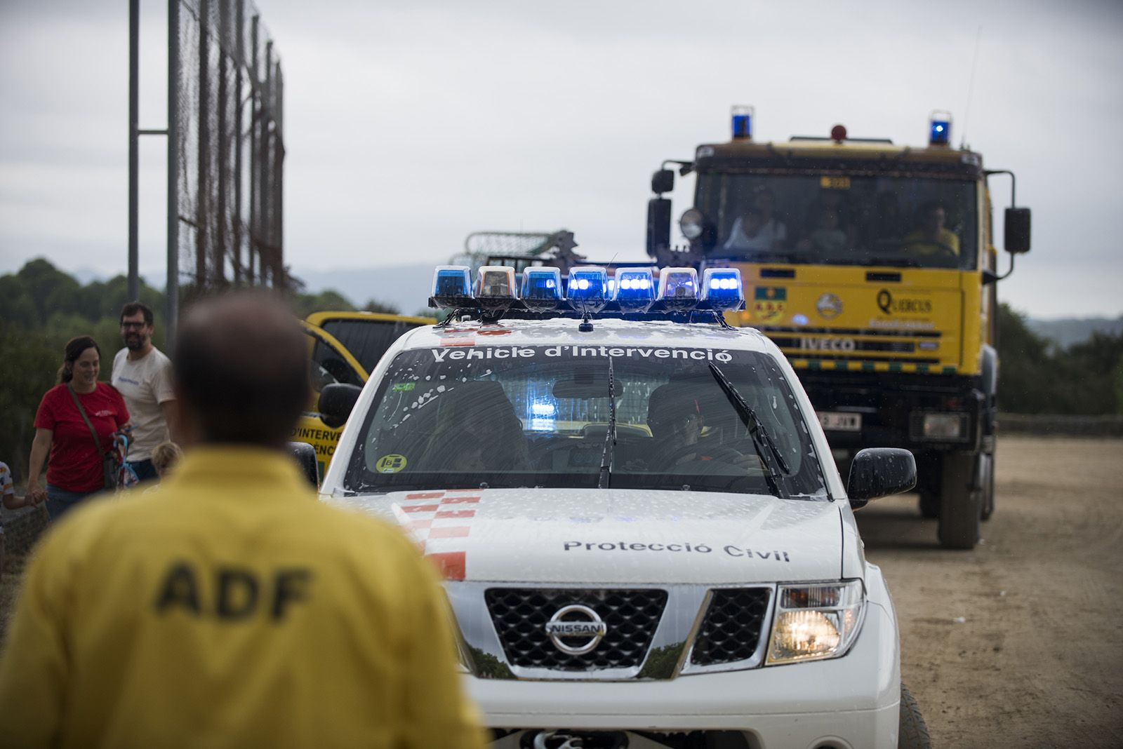 Circuit d'activitats amb ADF, Policia Local, Mossos d'Esquadra i Protecció Civil. FOTO: Bernat Millet.