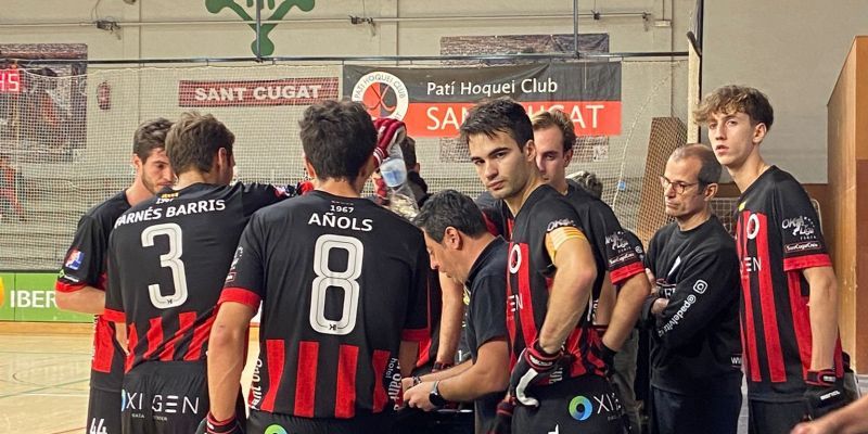 El PHC Sant Cugat en un partit de l'OK Lliga Plata. FOTO: Cedida