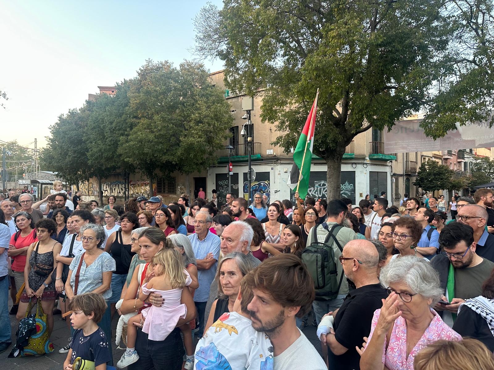 Concentració a Sant Cugat de suport a Palestina. FOTO: Lluna Fabregat