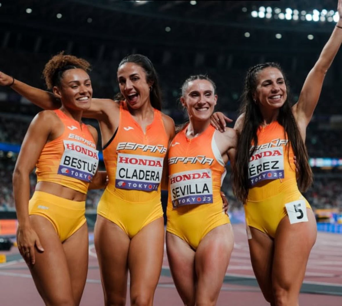 Jaël Bestué, classificada per a la final del 4x100 metres del Campionat Mundial de Tokyo. FOTO: @jaelbestue