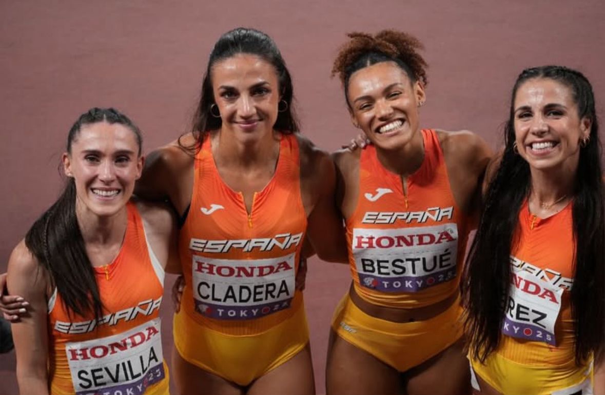 Jaël Bestué, classificada per a la final del 4x100 metres del Campionat Mundial de Tokyo. FOTO: @jaelbestue