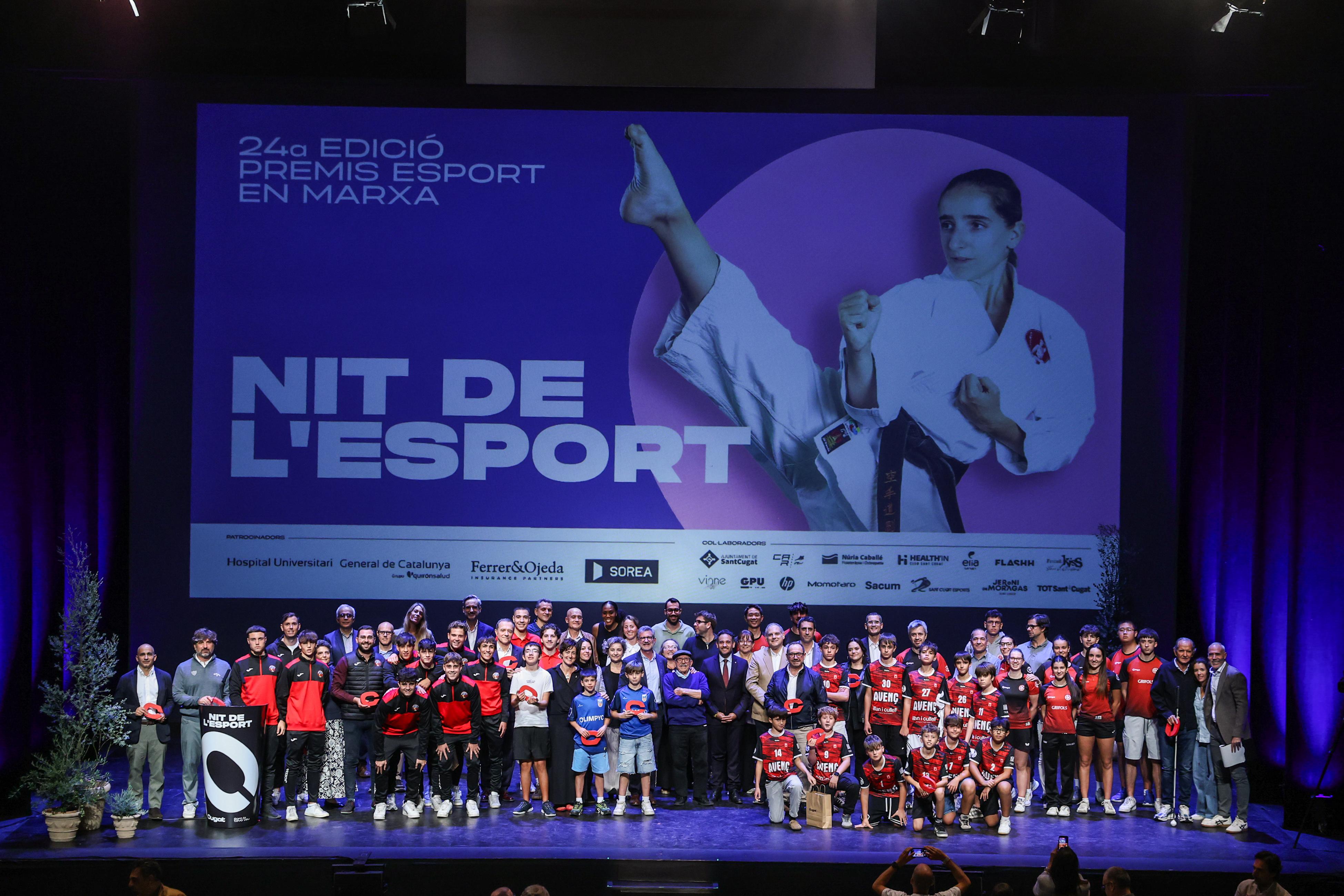 Guardonats de la 24a edició dels Premis Esport en Marxa de Cugat Mèdia. FOTO: Ajuntament