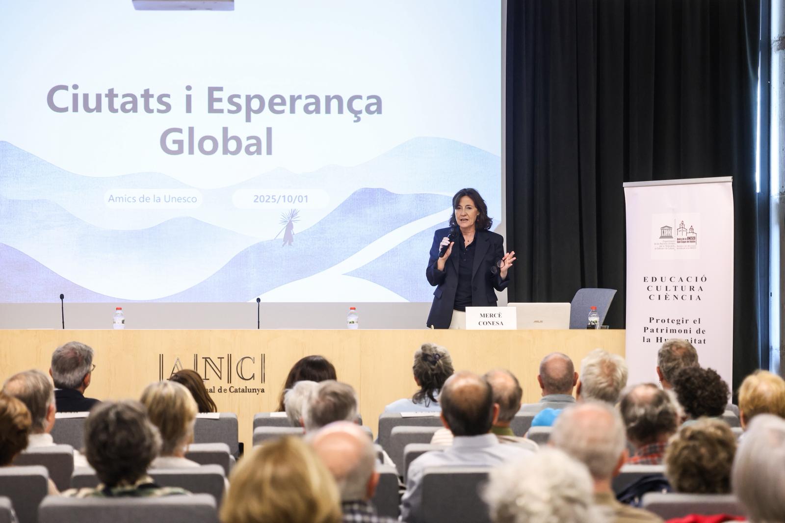 Mercè Conesa parla de la densificació a Sant Cugat. FOTO: Ajuntament de Sant Cugat