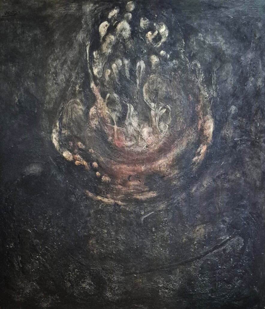 Una de les obres de l'exposició dedicada a Quim Viñolas