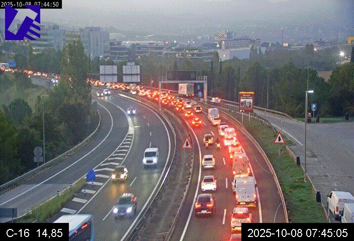 Retencions a la C-16 FOTO: Trànsit