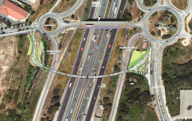 Plànol de la passera que connectarà Volpelleres i Can Sant Joan. FOTO: Ajuntament