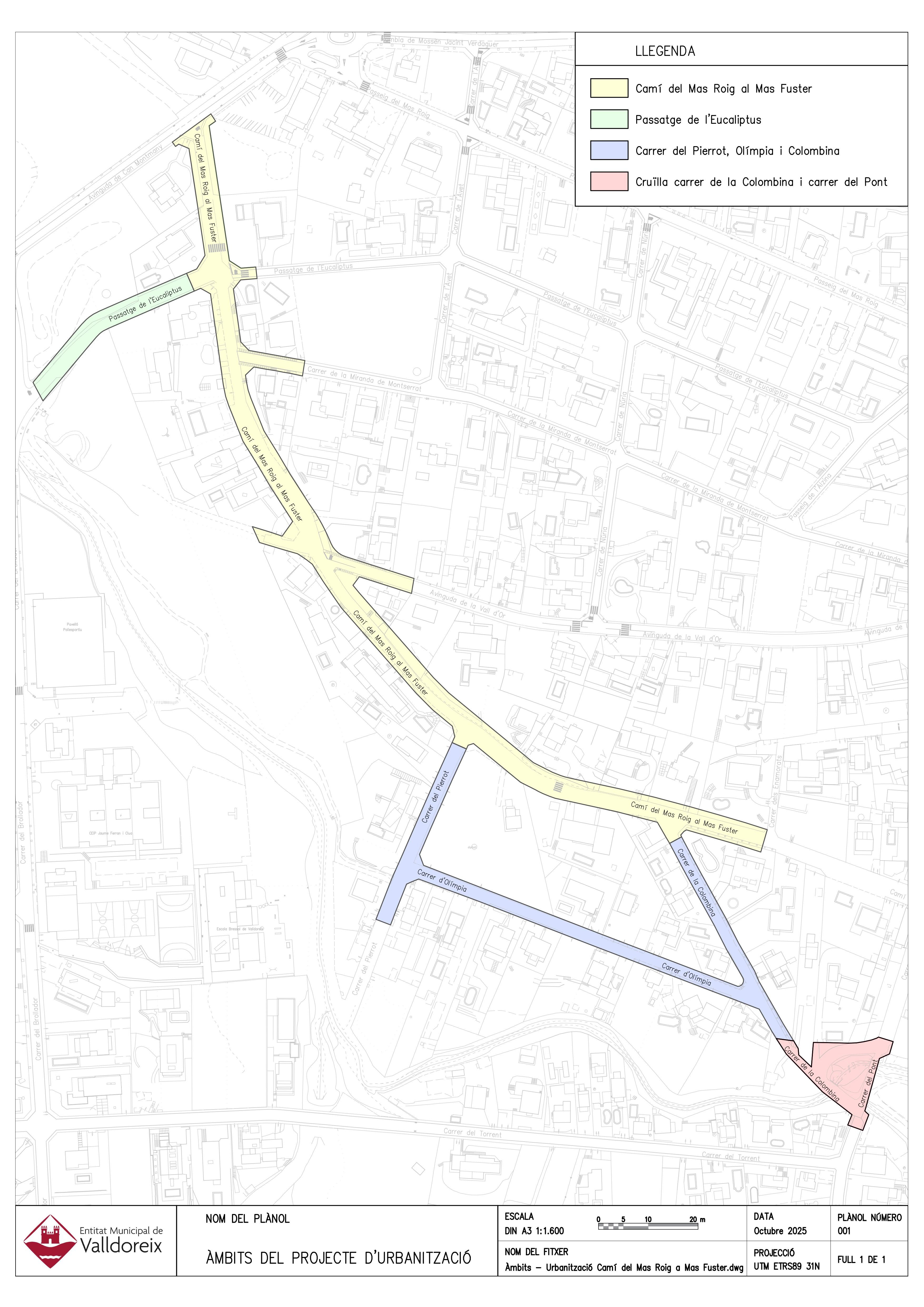 Àmbits   Urbanitzacio Camí del Mas Roig al Mas Fuster