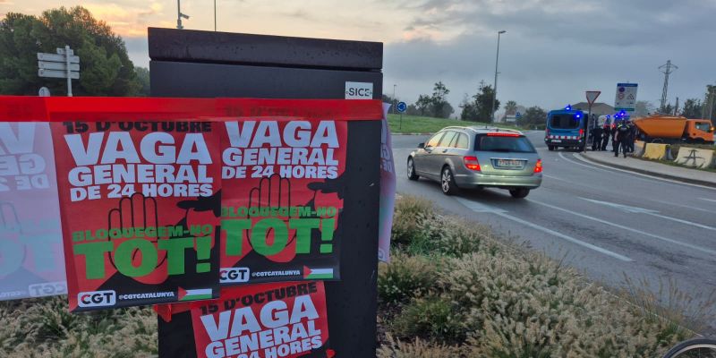 Els Mossos han acudit al tall FOTO: TOT Sant Cugat 