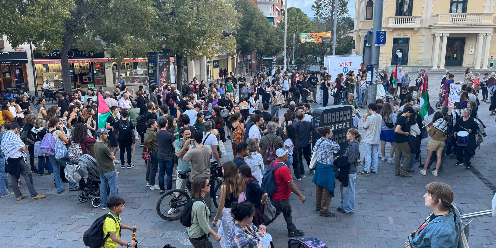 Mobilització en la vaga per Palestina. FOTO: TOT Sant Cugat