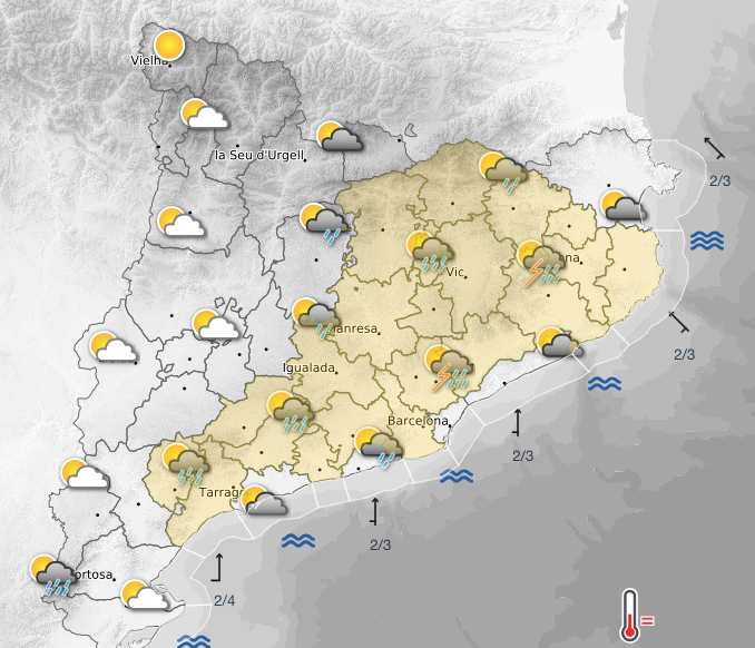 Predicció metereològica. FOTO: Meteocat