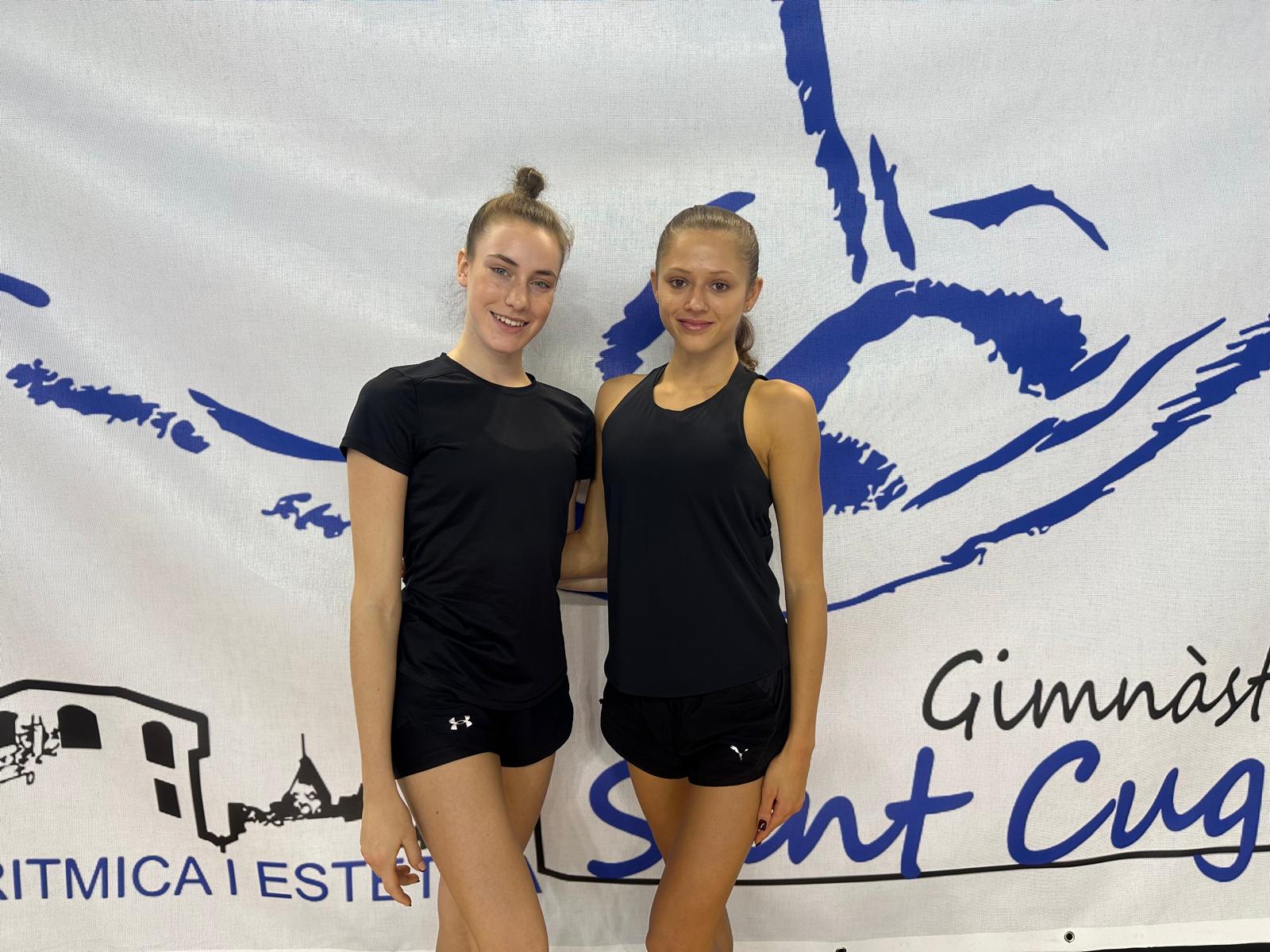 Les gimnastes d’elit Varfolomeev i Simakova fan una masterclass a Sant Cugat. FOTO: Lluna Fabregat