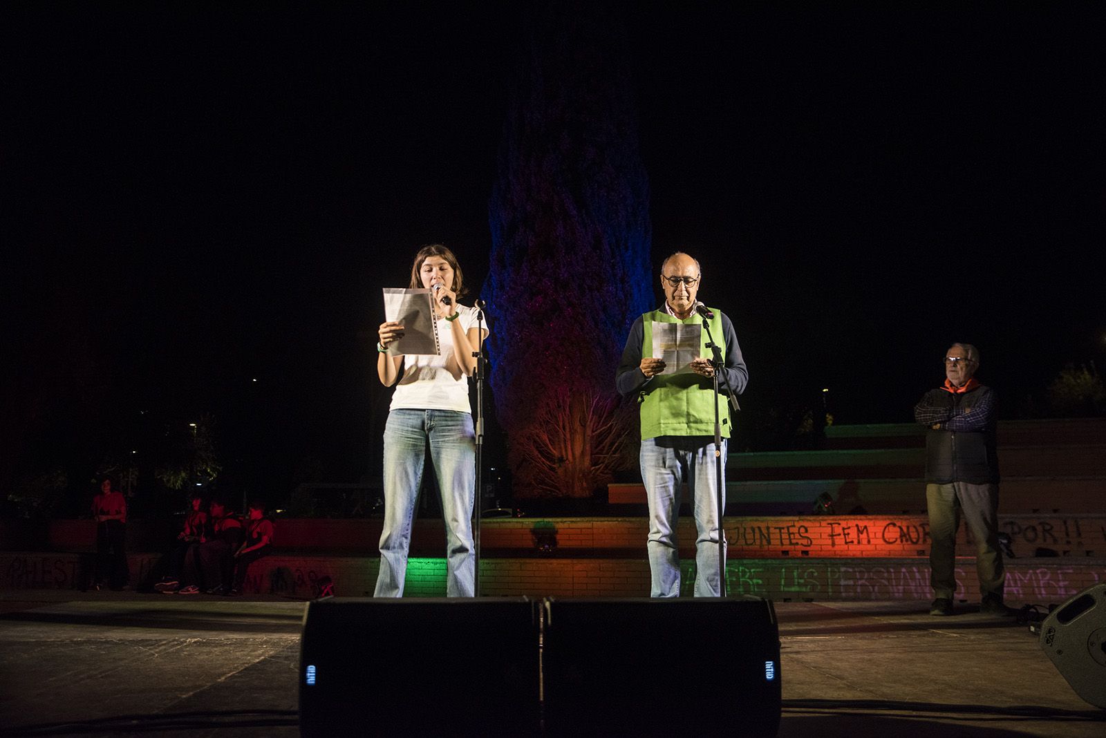 Lectura del manifest. FOTO: Bernat Millet.