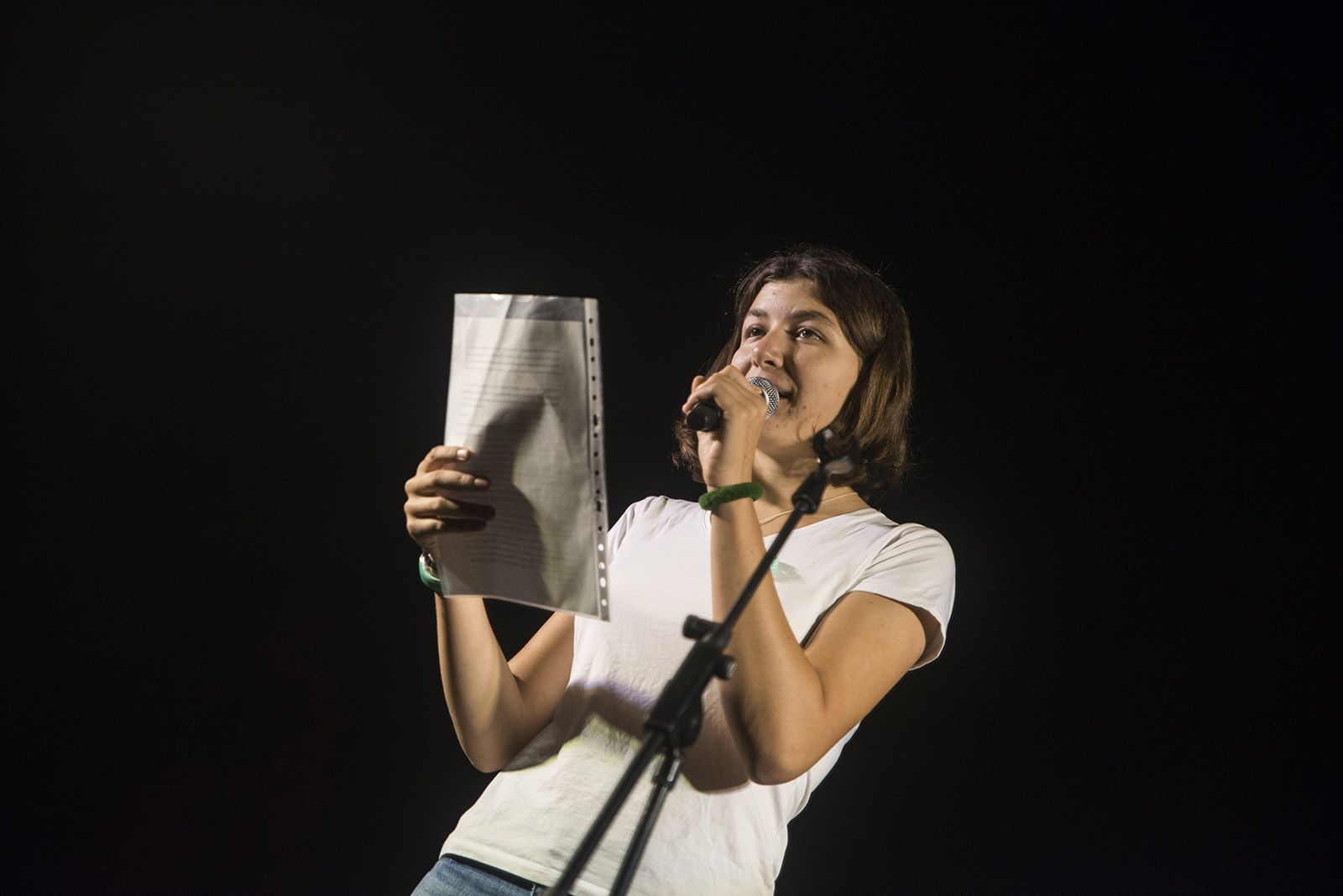 Lectura del manifest. FOTO: Bernat Millet.