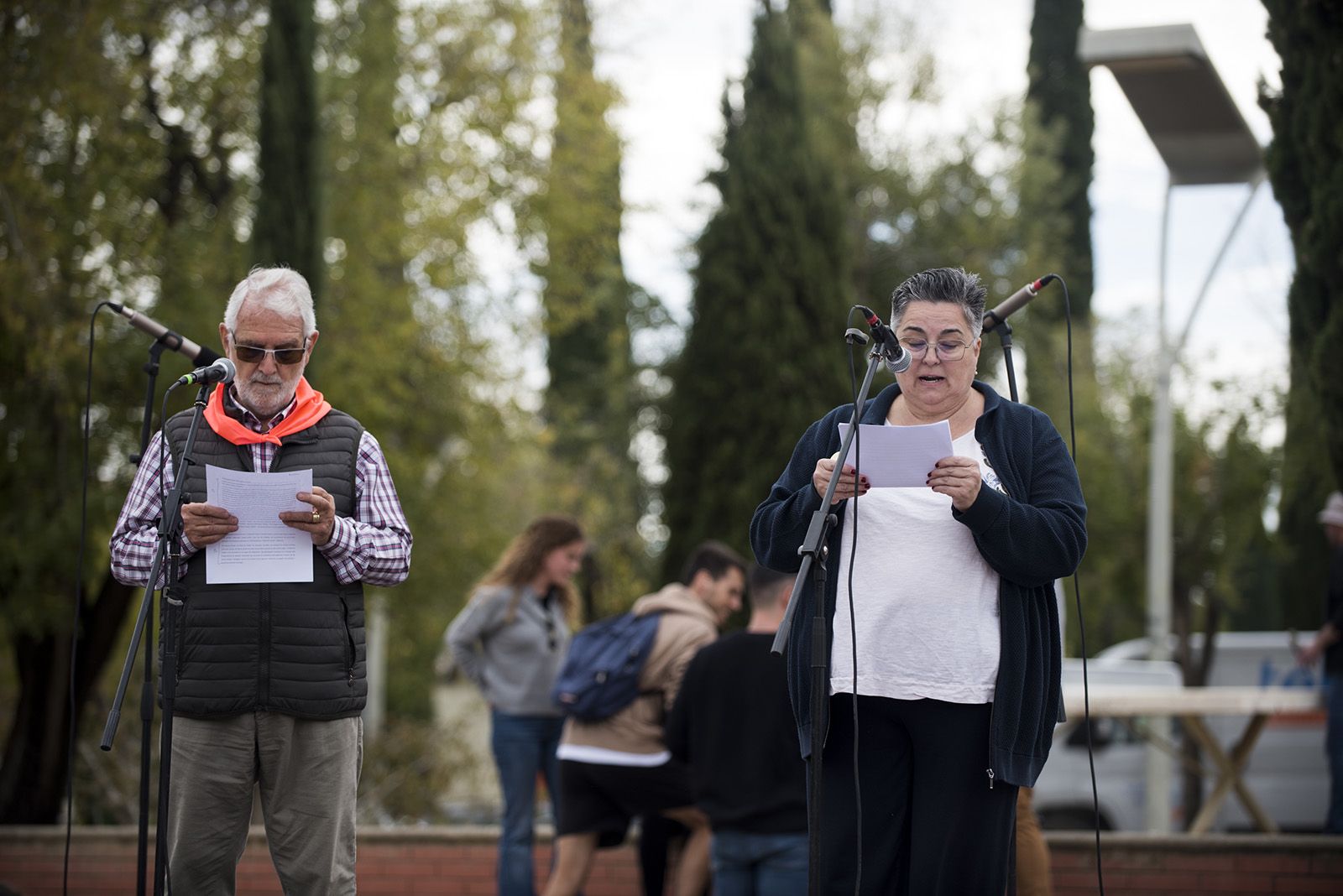 Lectura del manifest i sorteig de la panera. FOTO: Bernat Millet.