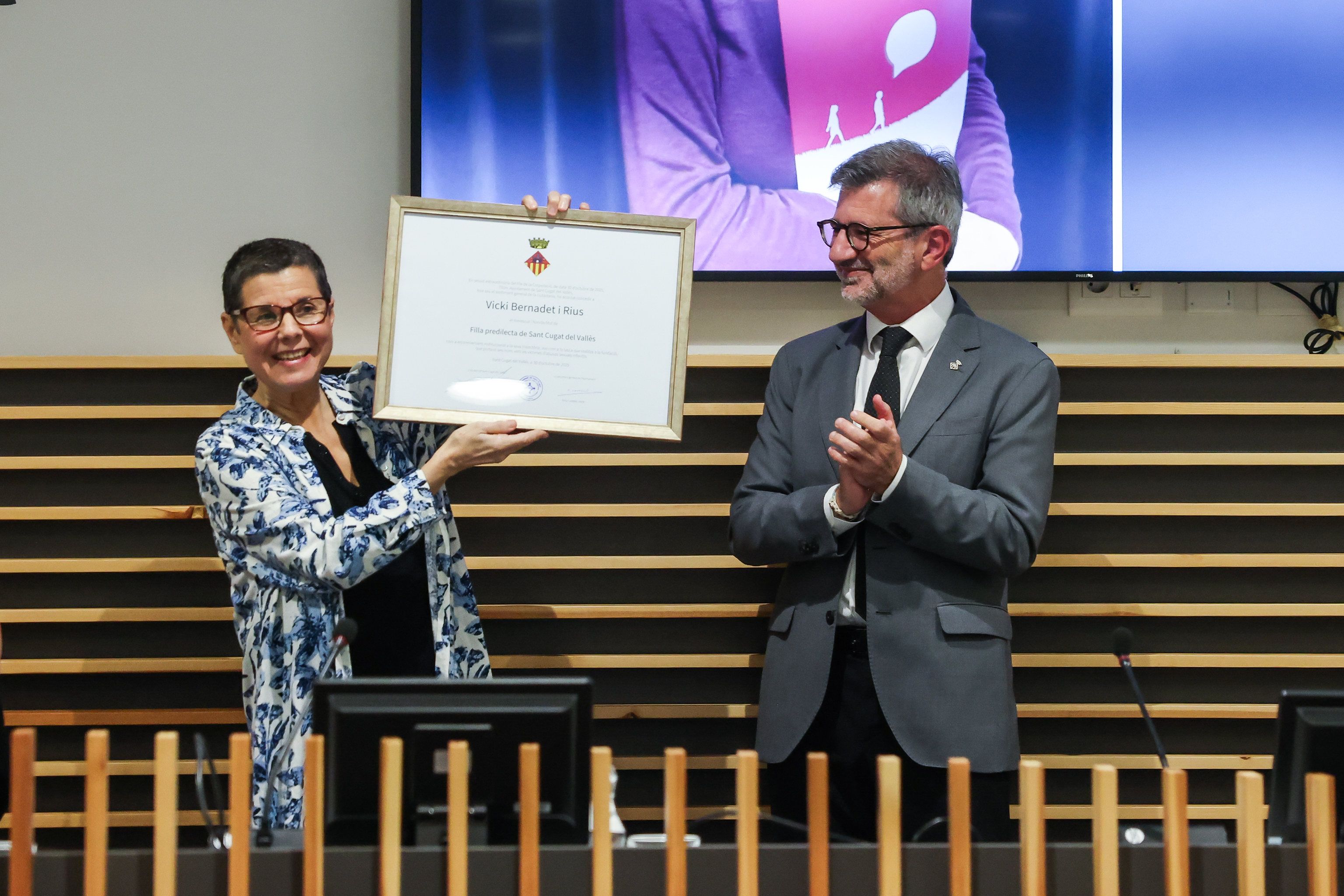 Vicki Bernadet ja és filla predilecta de la ciutat. FOTO: Ajuntament