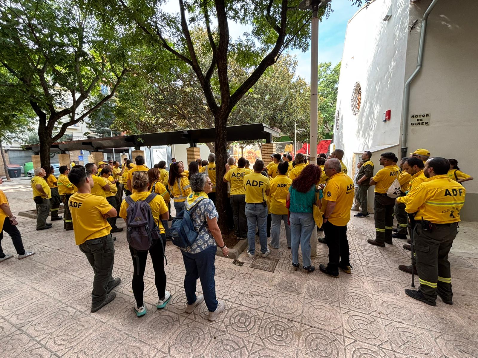 7 voluntaris d'ADF Sant Cugat han participat en un homenatge a Picanya amb diferents ADF d'arreu, en el primer any del temporal DANA. FOTO: ADF