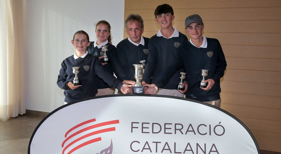 L'infantil del Club de Golf Sant Cugat que va guanyar el Campionat de Catalunya Interclubs. FOTO: Cedida