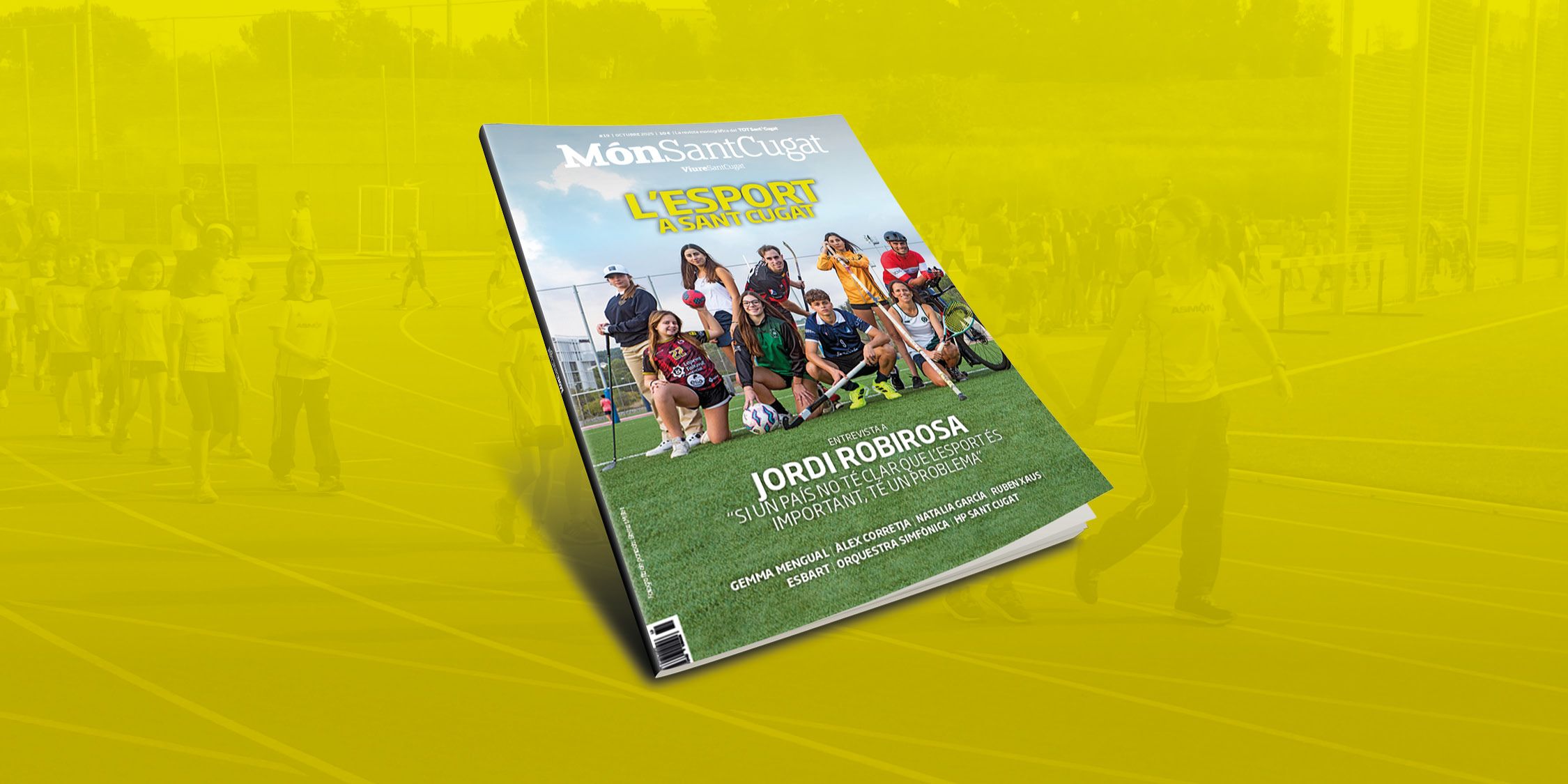 Portada de la dinovena edició del Món Sant Cugat, dedicada a l'esport santcugatenc