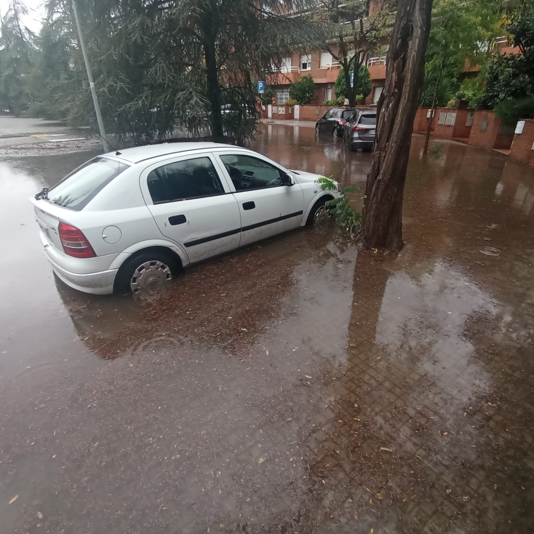 Inundacions al passeig de Xavier Azqueta. FOTO: Cedida