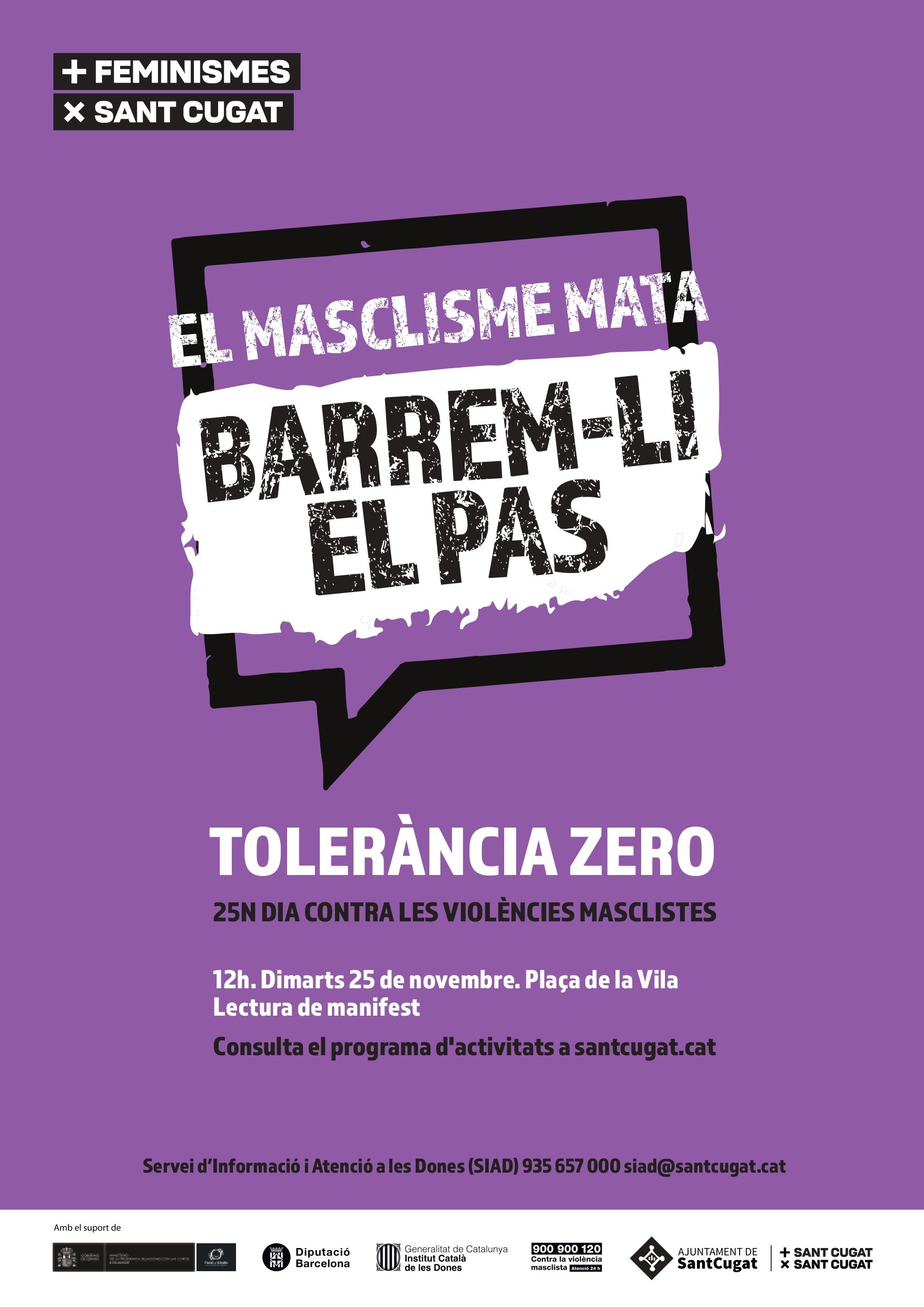 Cartell 25N. FOTO: Ajuntament de Sant Cugat