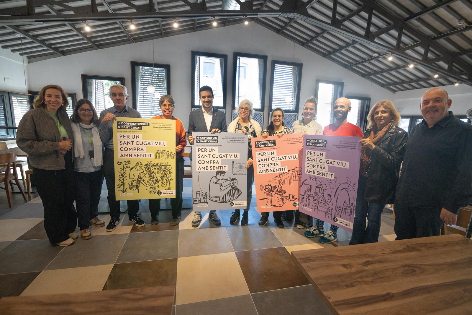 Presentació de la campanya en favor del comerç local FOTO: Ajuntament de Sant Cugat