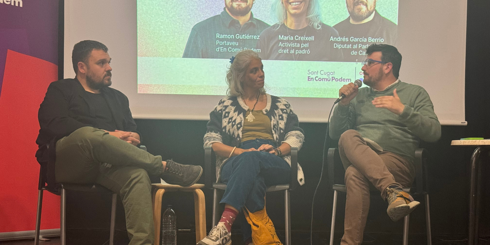 D'esquerra a dreta: Andrés García Berrio, Maria Creixell i Ramon Gutiérrez. FOTO: TOT Sant Cugat