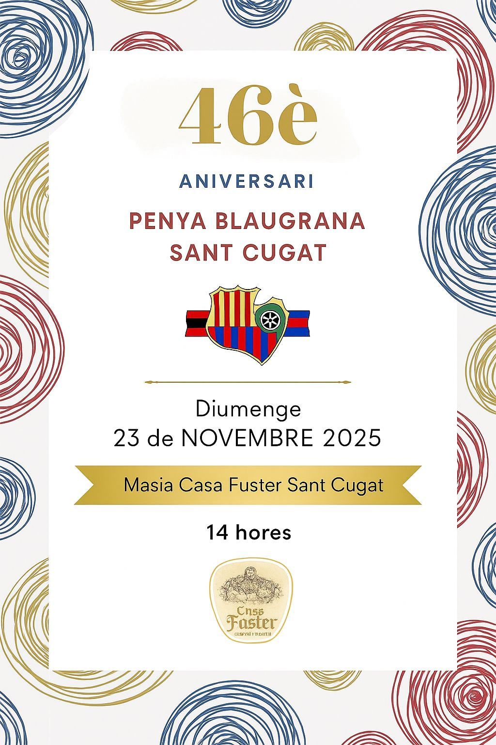 Aniversari de la Penya Blaugrana. FOTO: Penya Blaugrana Sant Cugat