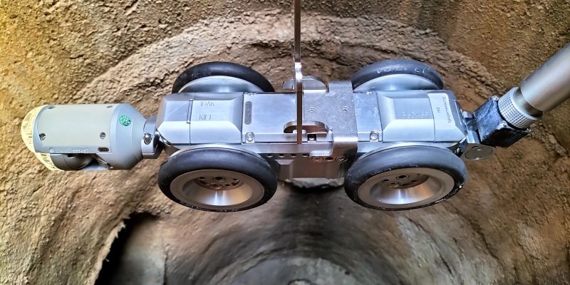 Equip robotitzat amb càmera de circuit tancat de televisió (CCTV). FOTO: Cedida