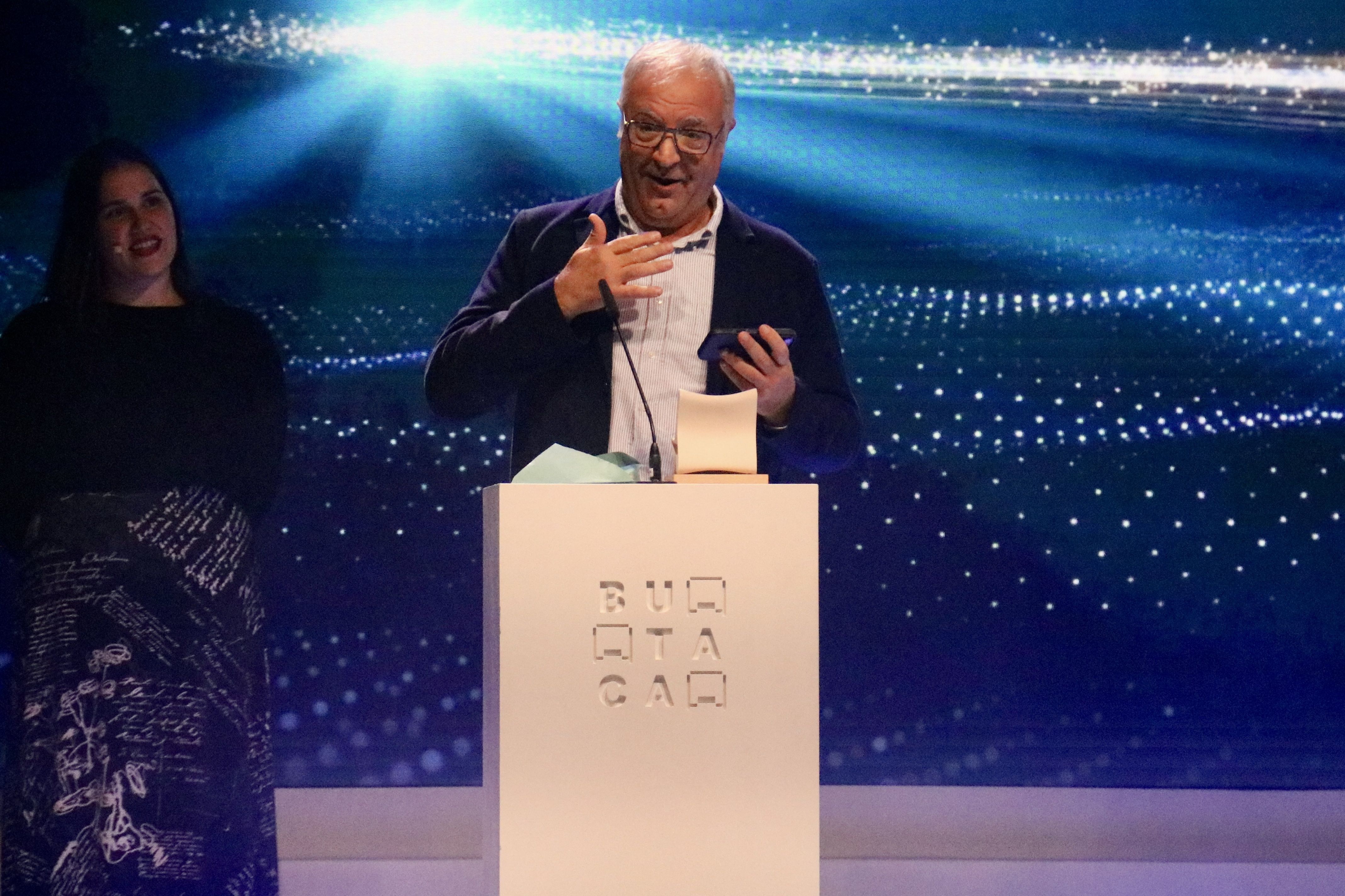 Jordi Bosch, durant l'entrega del Premi Butaca a millor actor FOTO: ACN