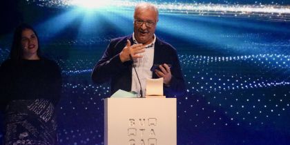 Jordi Bosch, durant l'entrega del Premi Butaca a millor actor FOTO: ACN